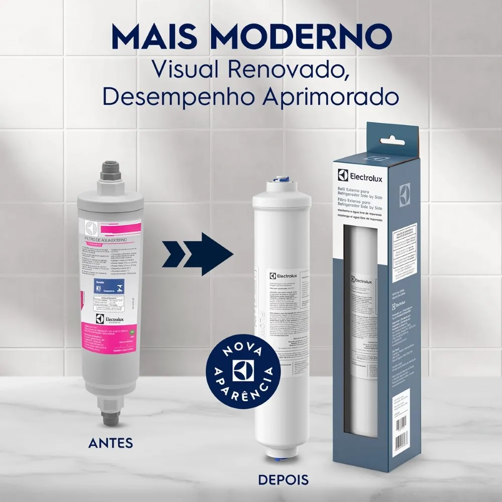 Kit Filtro de Água Externo para Geladeira Side By Side Electrolux (3 unidades)