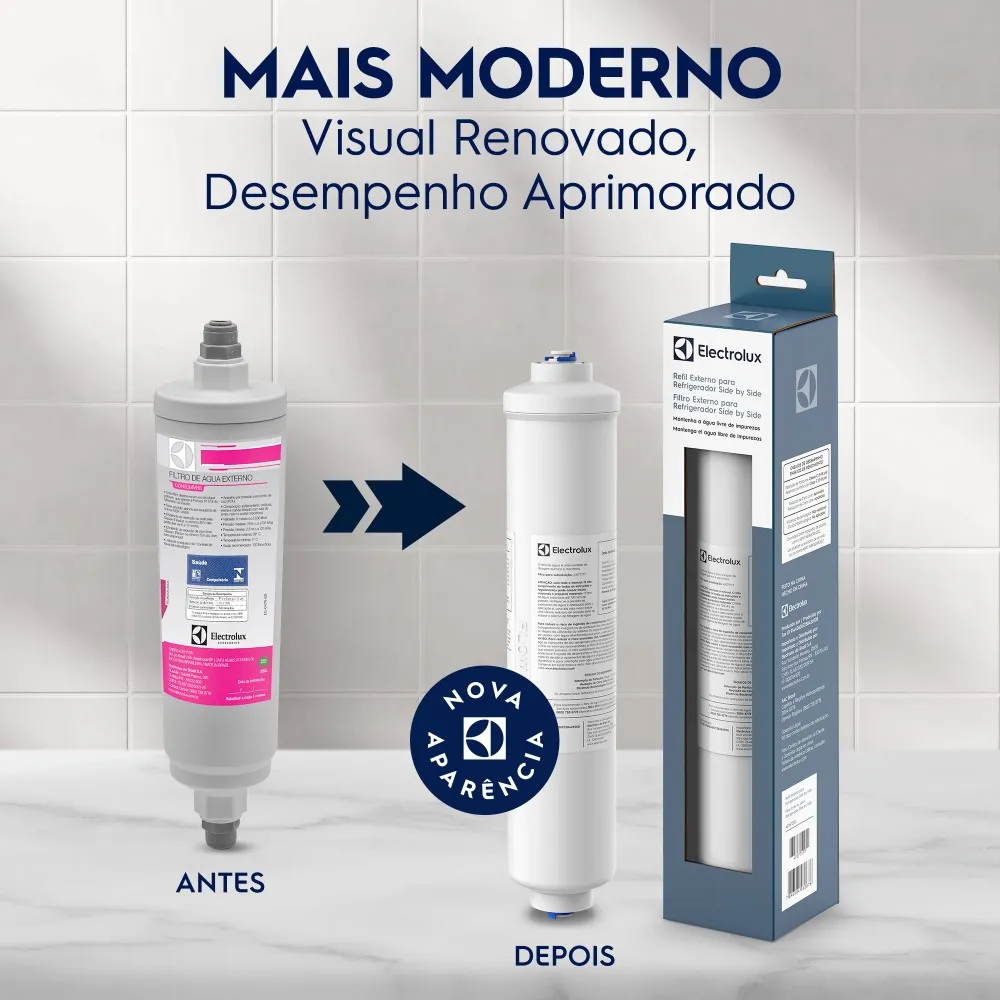 Kit Filtro de Água Externo para Geladeira Side By Side Electrolux (3 unidades)
