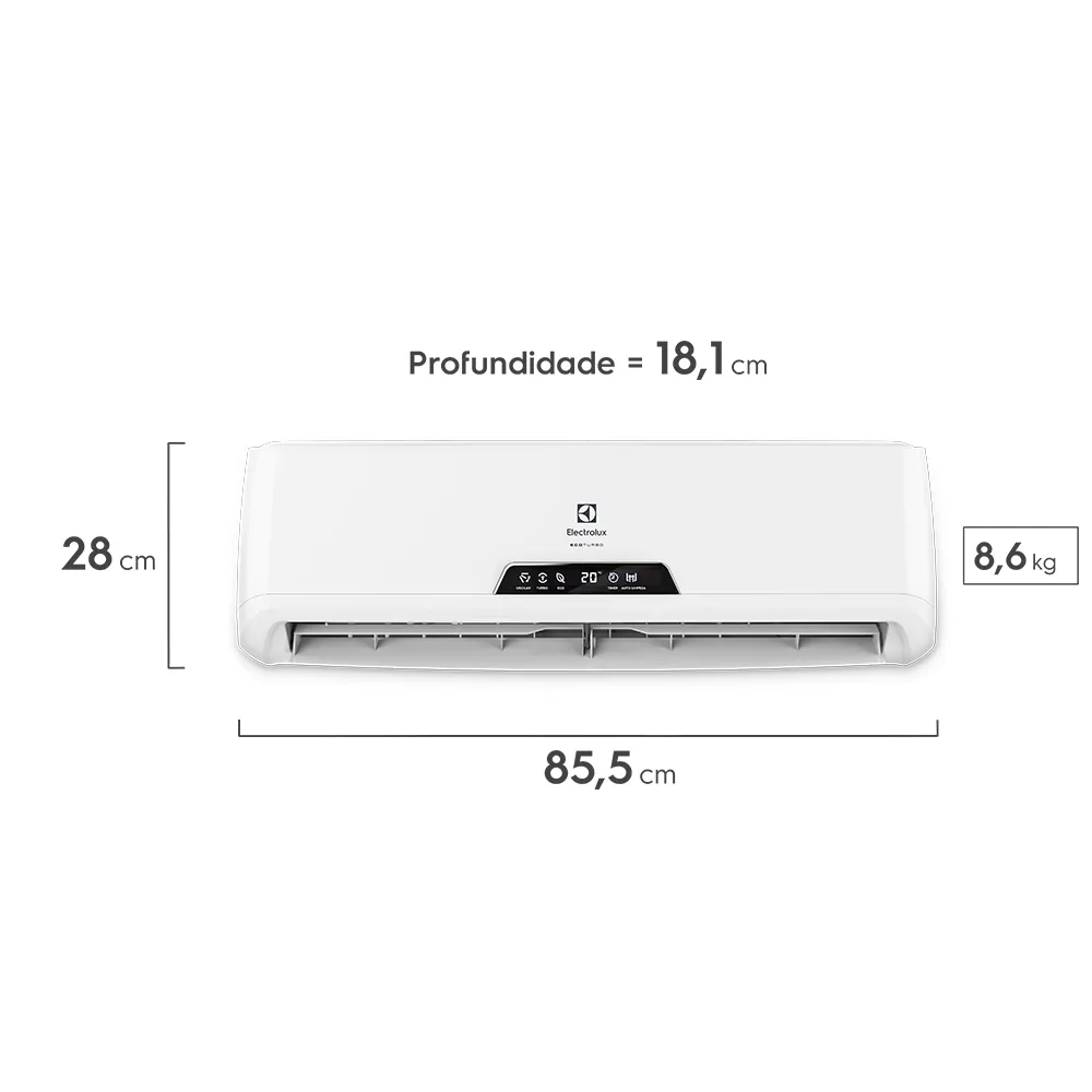 Ar-Condicionado Split Electrolux 9.000 Btus Quente/Frio Linha Ecoturbo (VI09R/VE09R)