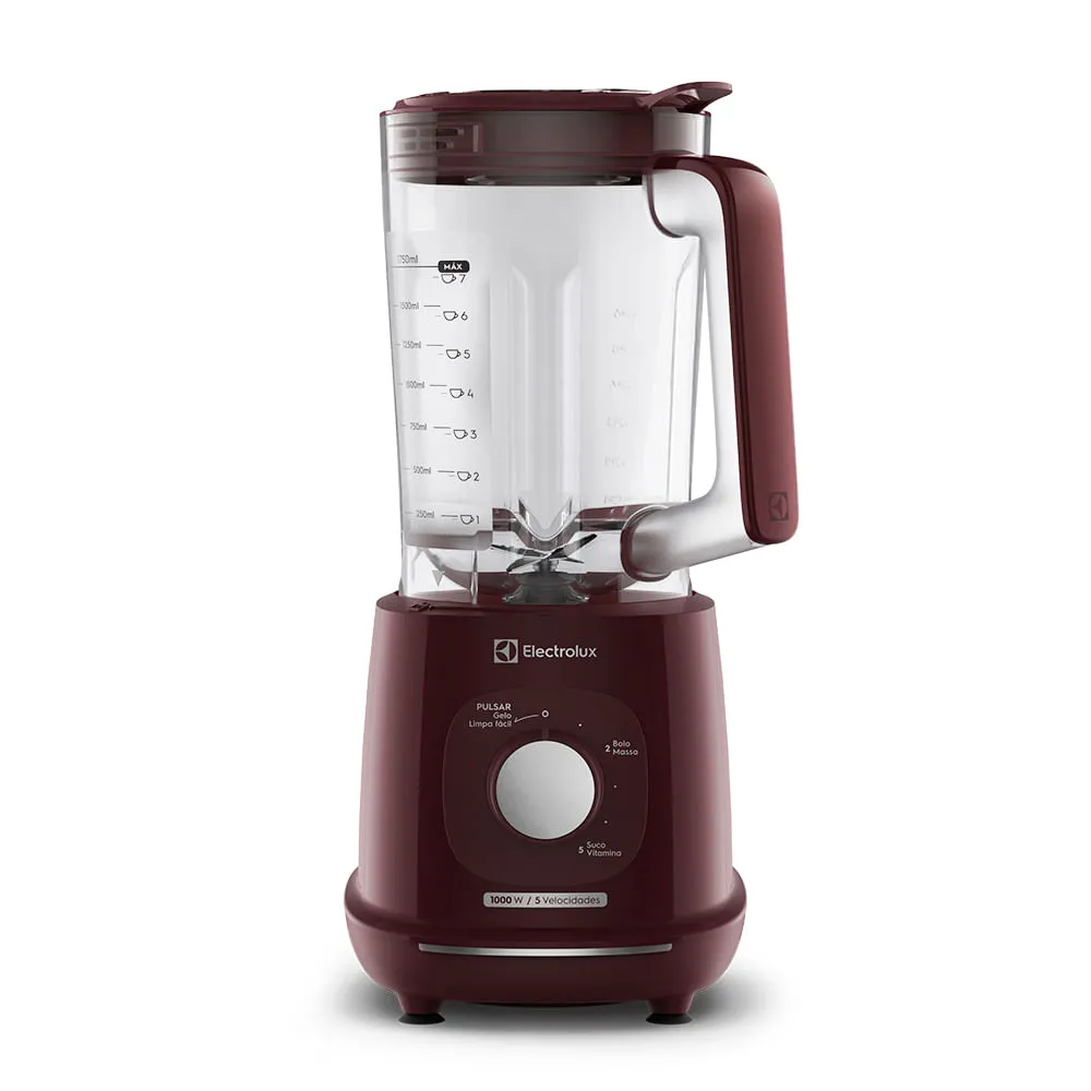 Liquidificador Electrolux 1000W 2.7L Efficient TriForce 5 Velocidades Vermelho (EBL1010)