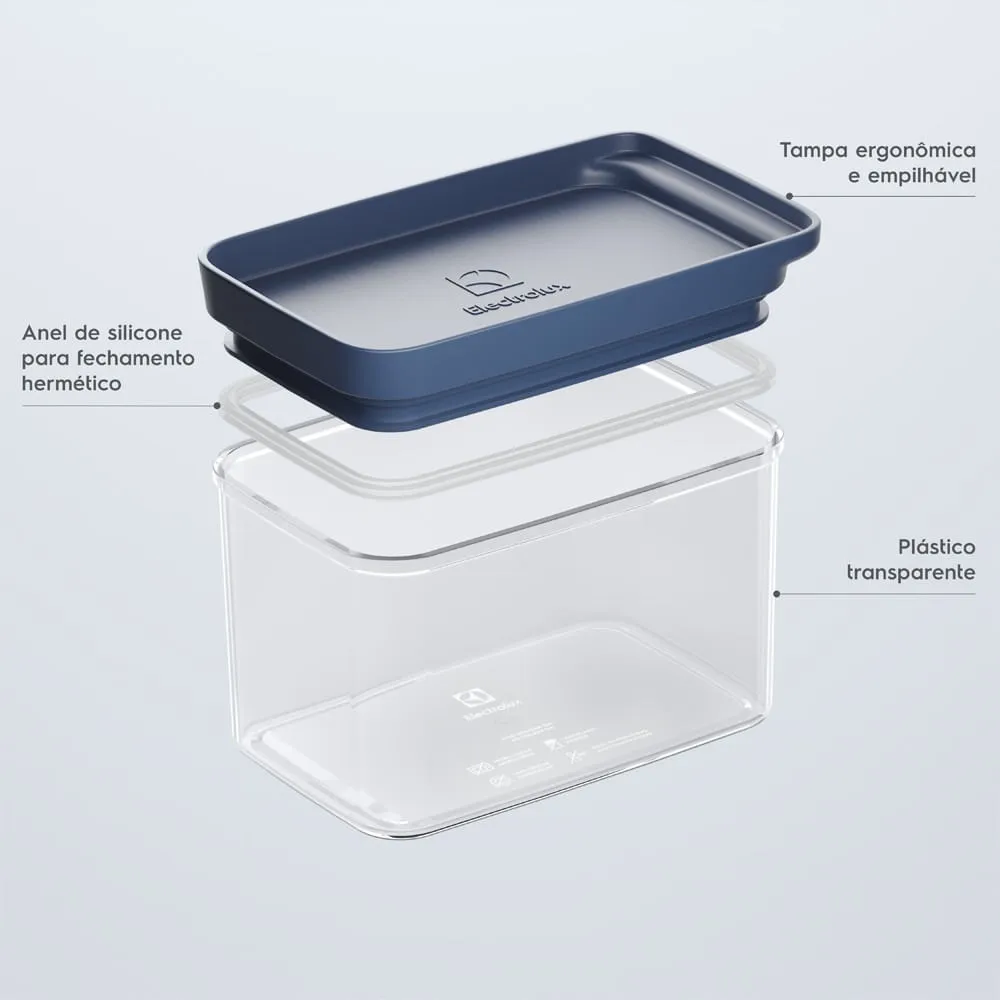 Pote Hermético Organizador Electrolux Experience Empilhável Modular 0,85L