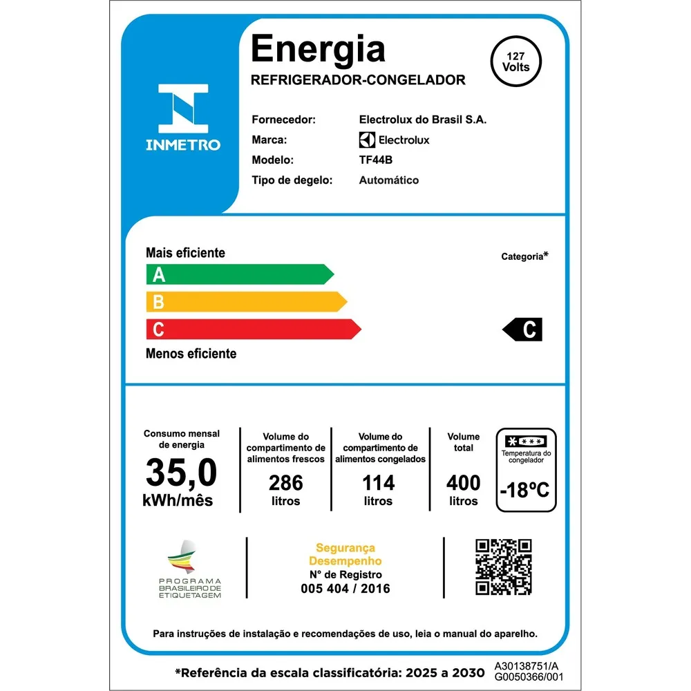 Geladeira Electrolux Frost Free 400L AutoSense Duplex Black Inox Look (TF44B)