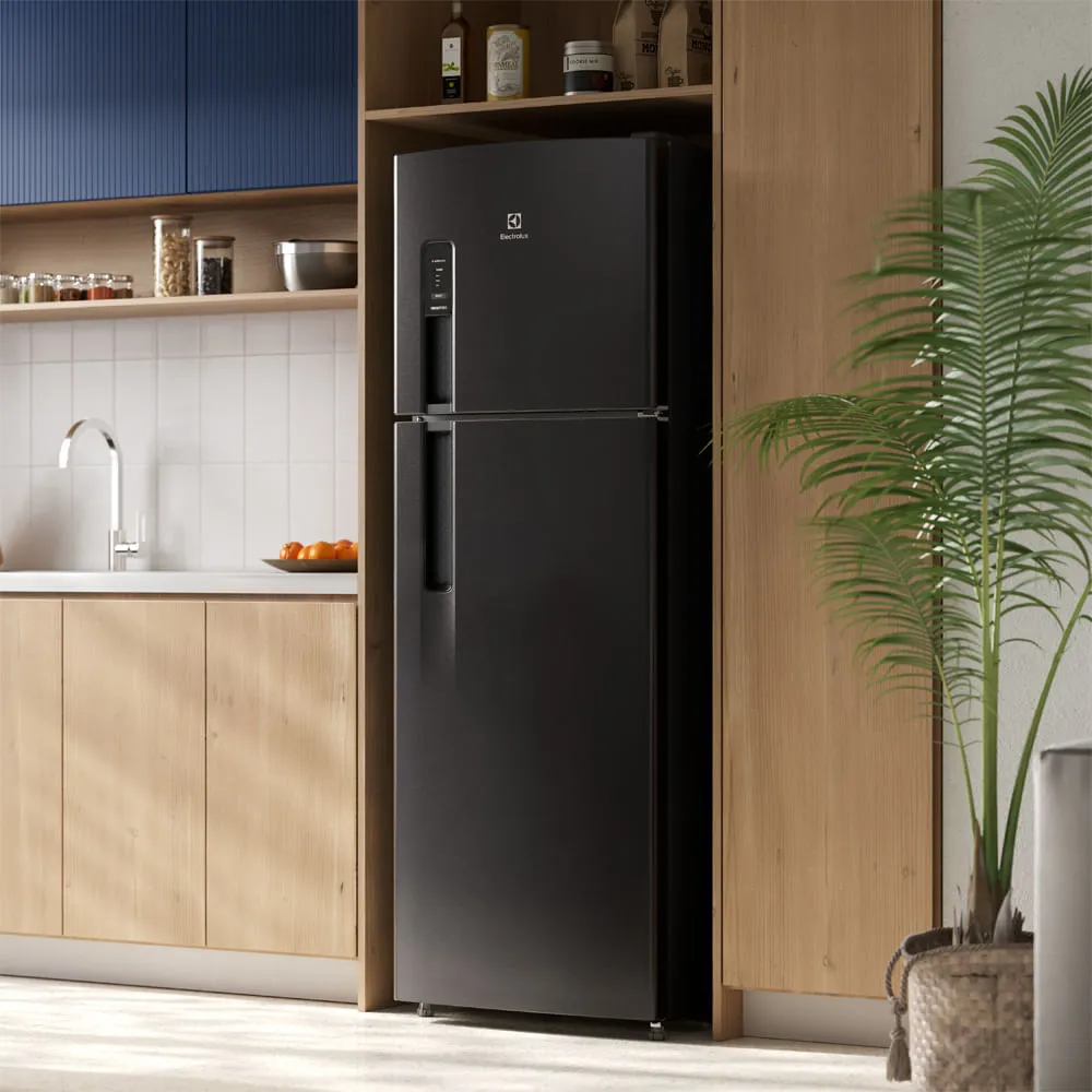 Geladeira Electrolux Frost Free 380L AutoSense Duplex Black Inox Look (TF41B)