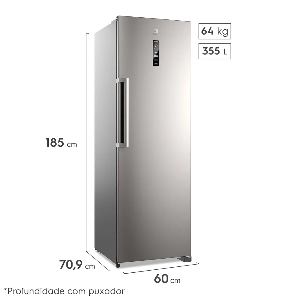 Kit Geladeira Electrolux Frost Free 354L Experience Com Autosense (RTI4S) + Freezer Electrolux 273L Experience Com Inverter cor Inox Twins (FTI4S)