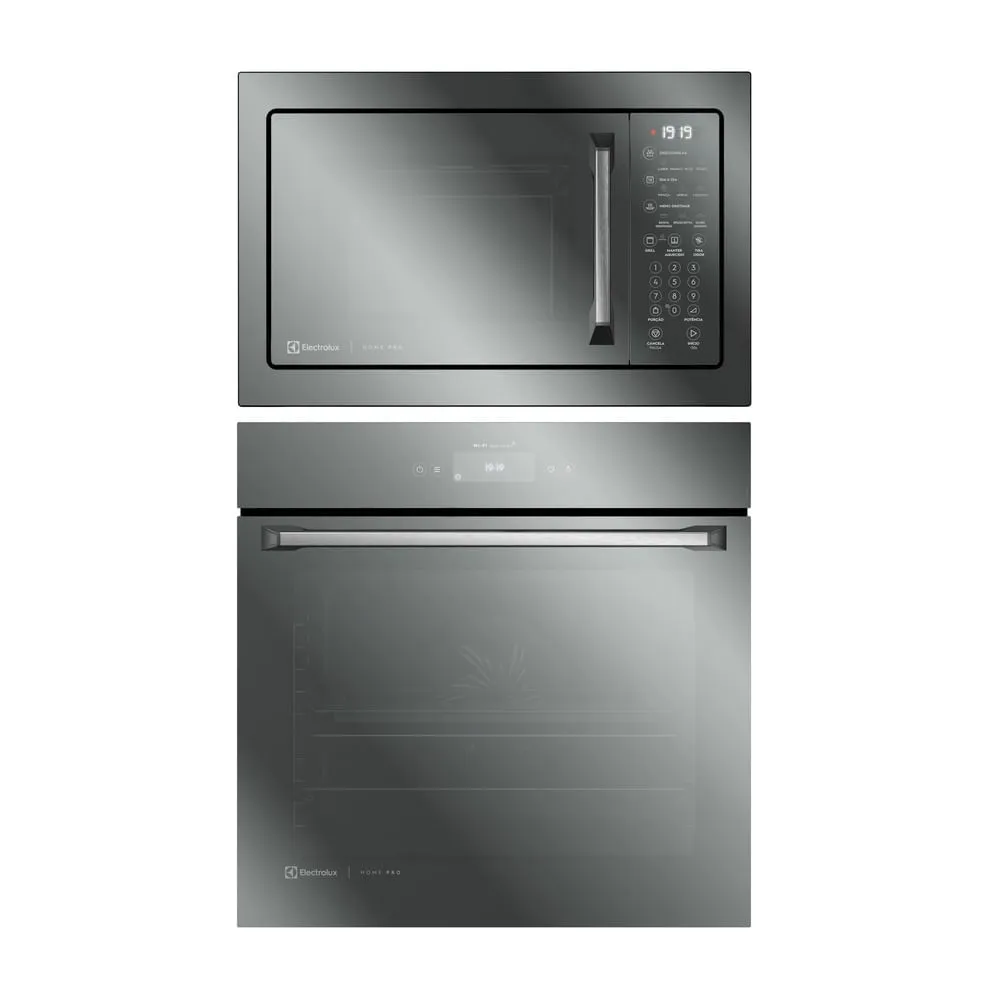 Torre de Cocção com Micro-ondas Electrolux 34L Inox Home Pro (ME3HP) + Forno de Embutir Electrolux Elétrico 80L Home Pro (OE9XS)