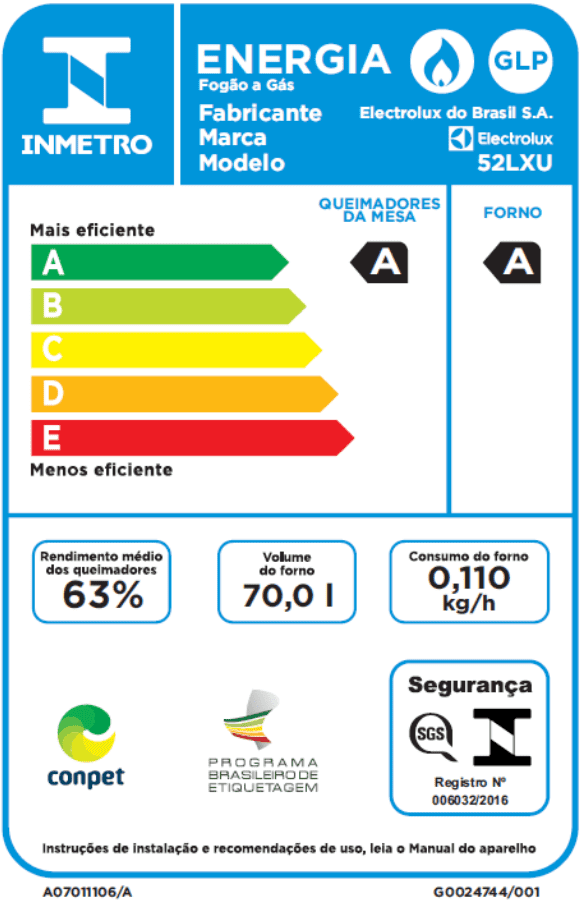 Fogão 4 Bocas Electrolux Prata com Vidro Interno Removível (52LXU)