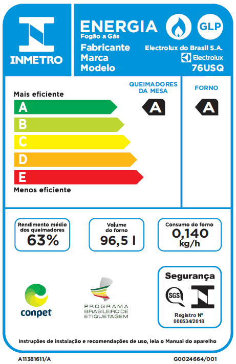 Fogão 5 Bocas Electrolux Prata com Tripla Chama e Forno Easy to Clean (76USQ)