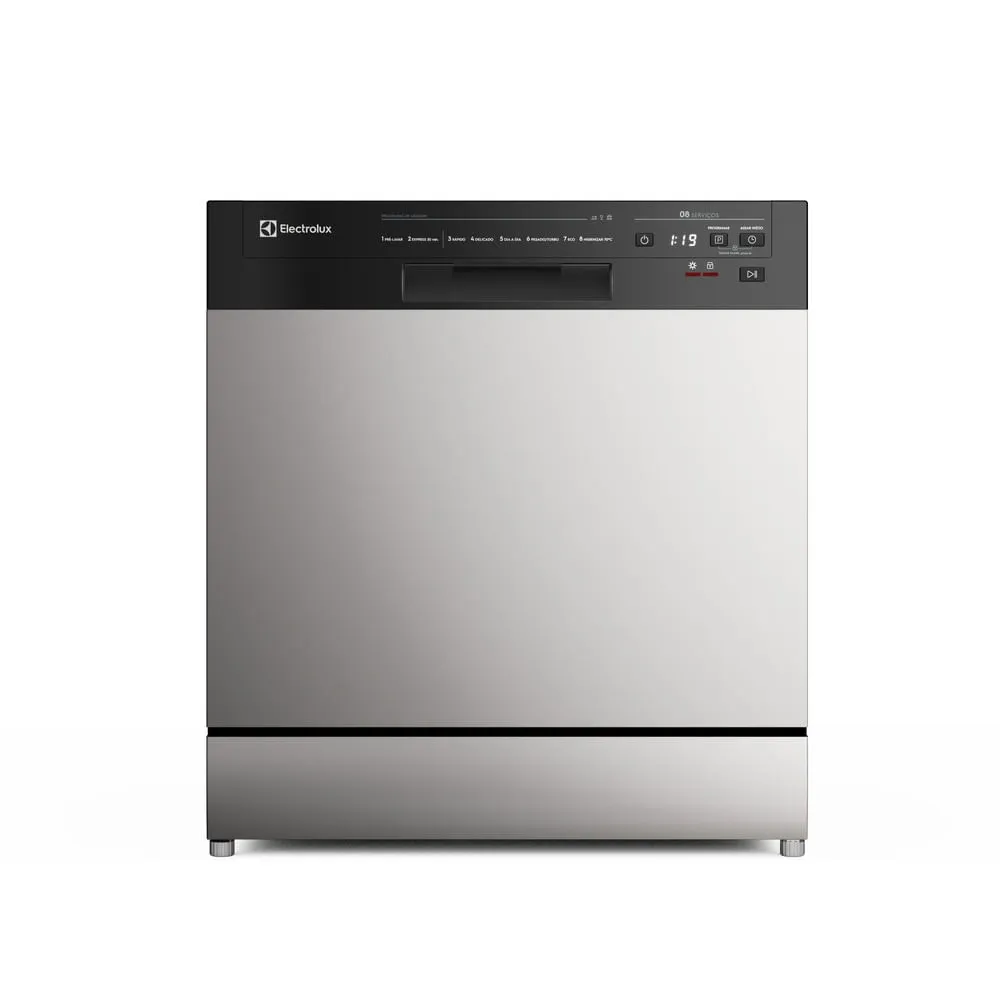 Lava-Louça Electrolux 8 Serviços Inox com Programa Lava & Seca 50 min (LS08E)
