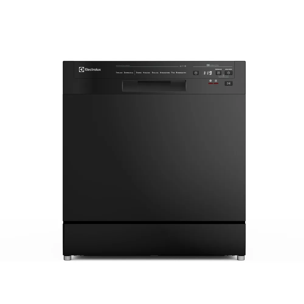 Lava-Louça Electrolux 8 Serviços Preta com Programa Lava e Seca 50 min (LP08E)