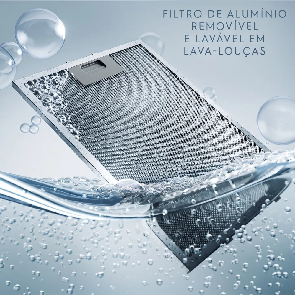 Depurador de Ar Electrolux 80cm Inox Alto Poder de Sucção, Luz LED e Filtragem Dupla (DE8SS)