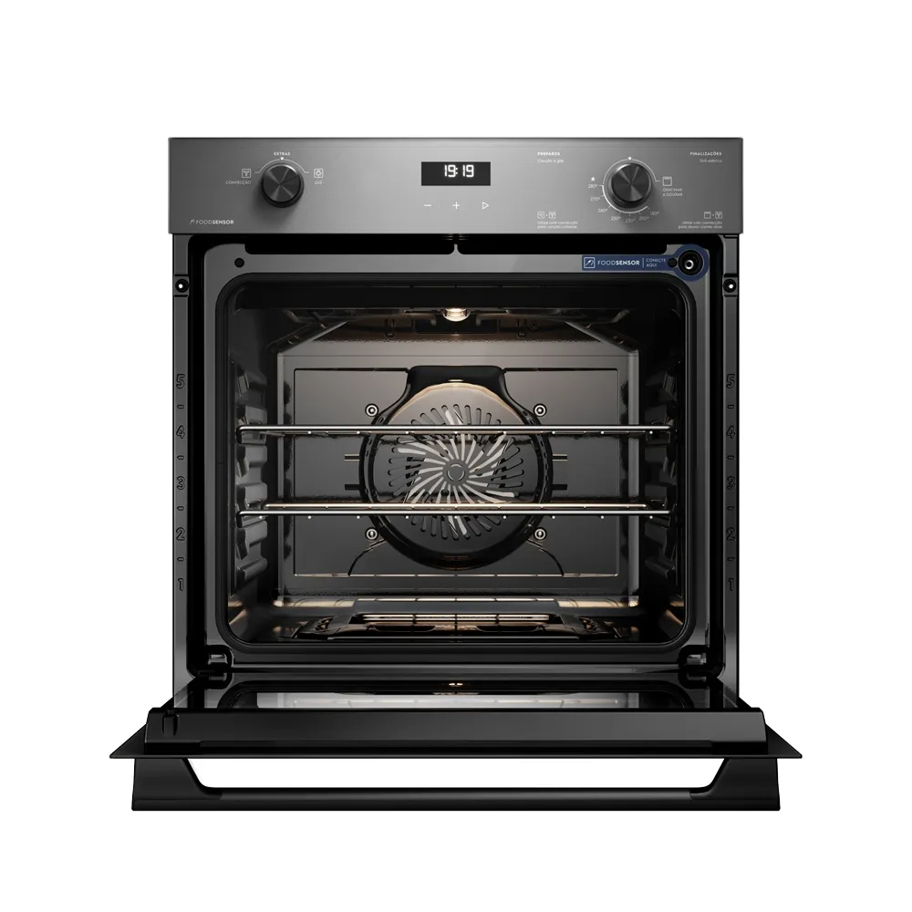 Forno de Embutir Electrolux a Gás 80L Experience com FoodSensor Cinza (OE8GF)