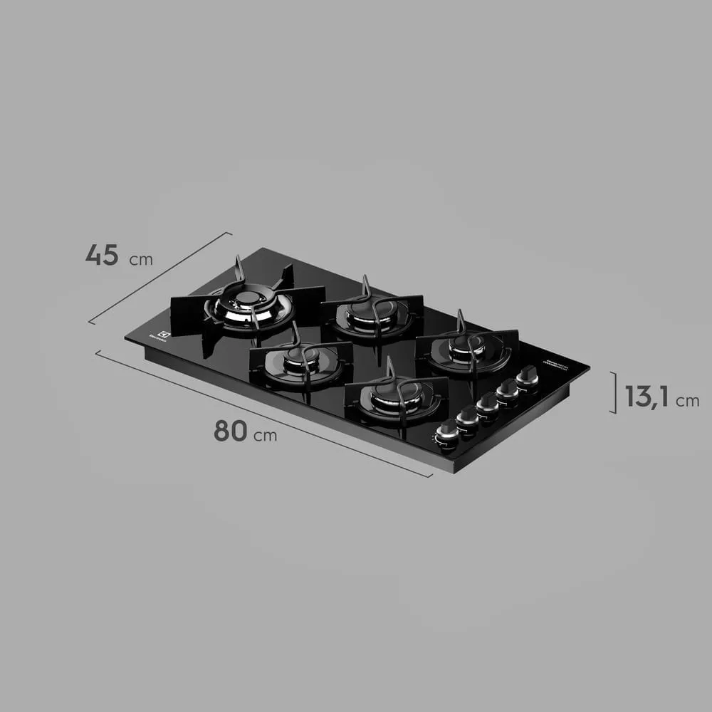 Kit Cooktop 5 Bocas a Gás Expert (KE5GW) + Forno de Embutir Elétrico 80L Expert (OE8EW) Electrolux