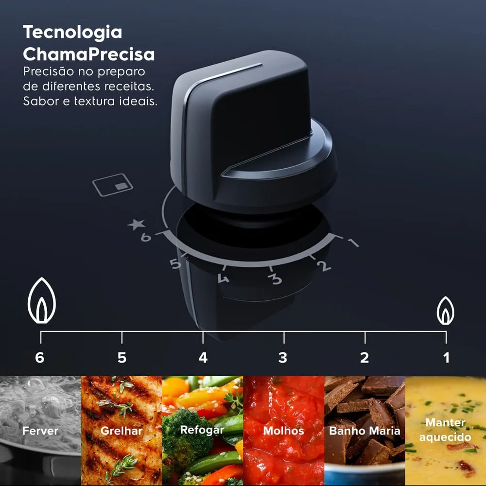 Cooktop 4 Bocas a Gás Electrolux Inox Experience Multi Chama e Grade Ferro Fundido (KE4XC)