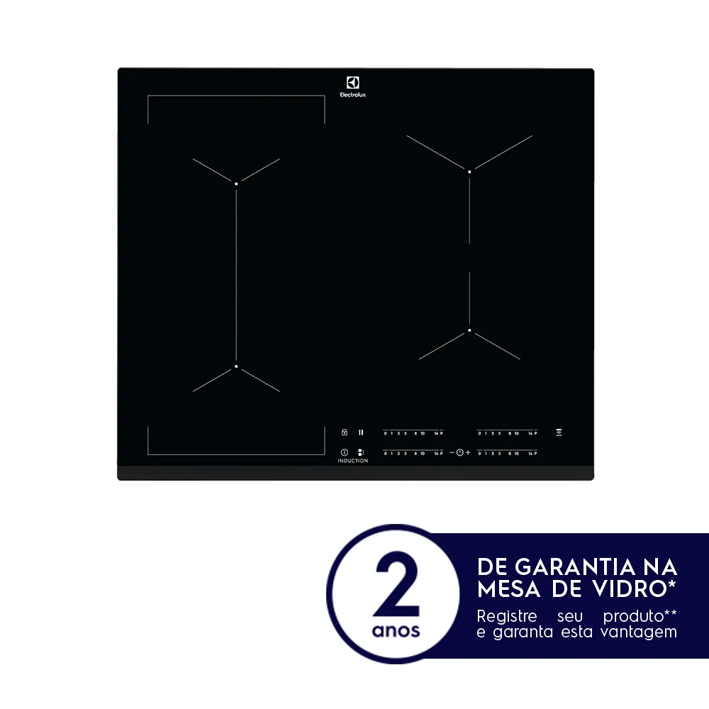 Cooktop 4 Bocas de Indução Electrolux Experience com Unicook e Timer (IE60P)