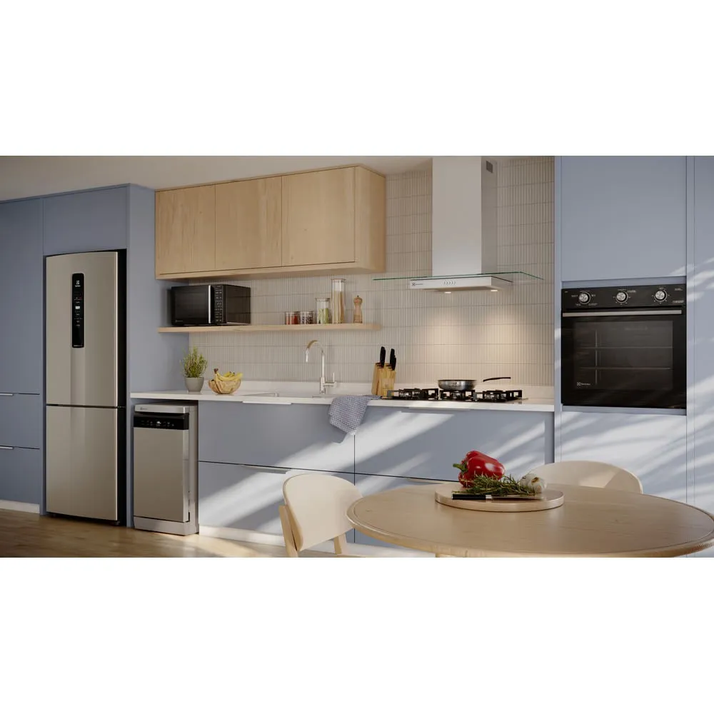 Cooktop 5 Bocas Gás Electrolux Mesa de Vidro Efficient Tripla Chama e Grade Aço Fosco (KE5GT)
