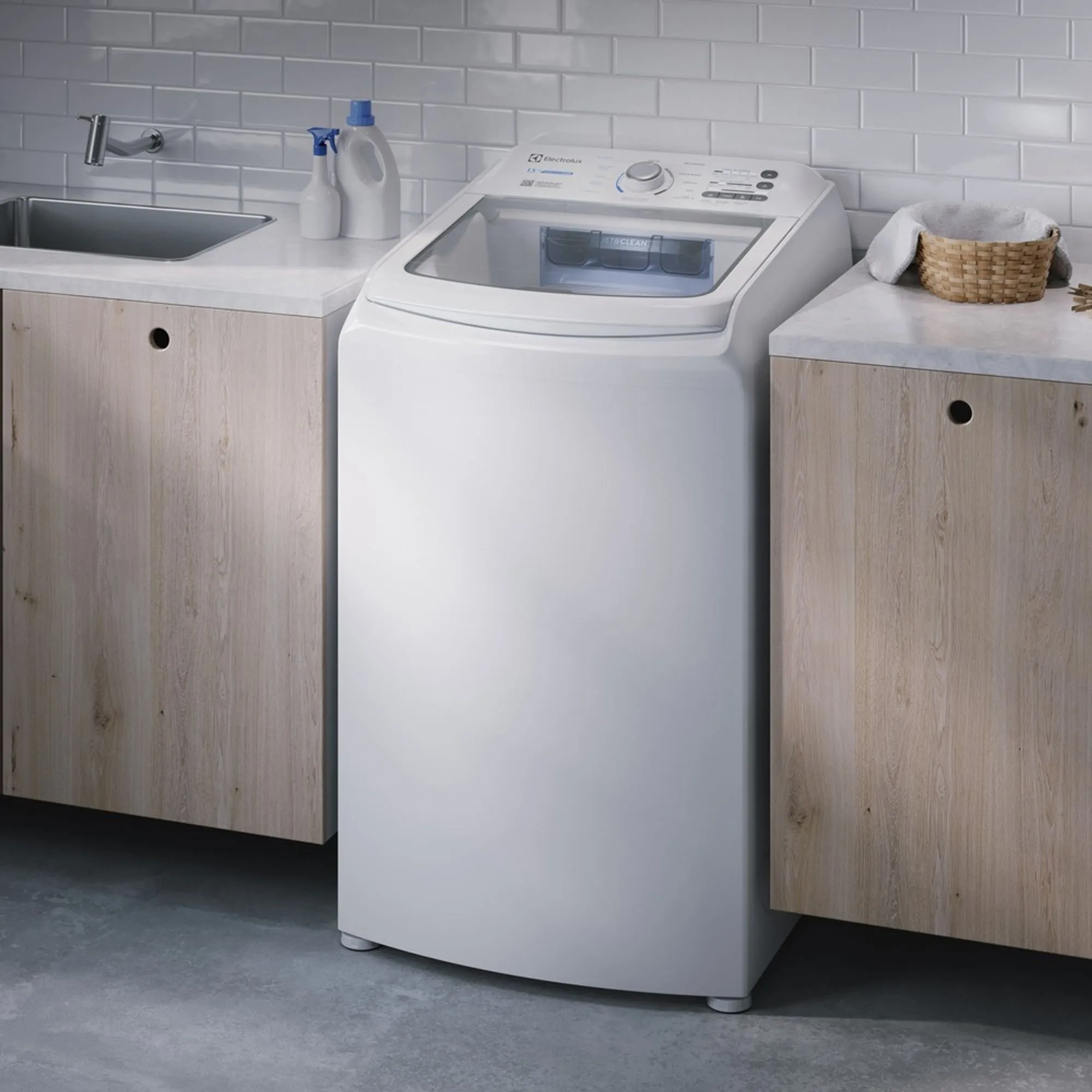 Máquina de Lavar Electrolux 13kg Branca Essential Care com Cesto Inox e Jet&Clean (LED13)