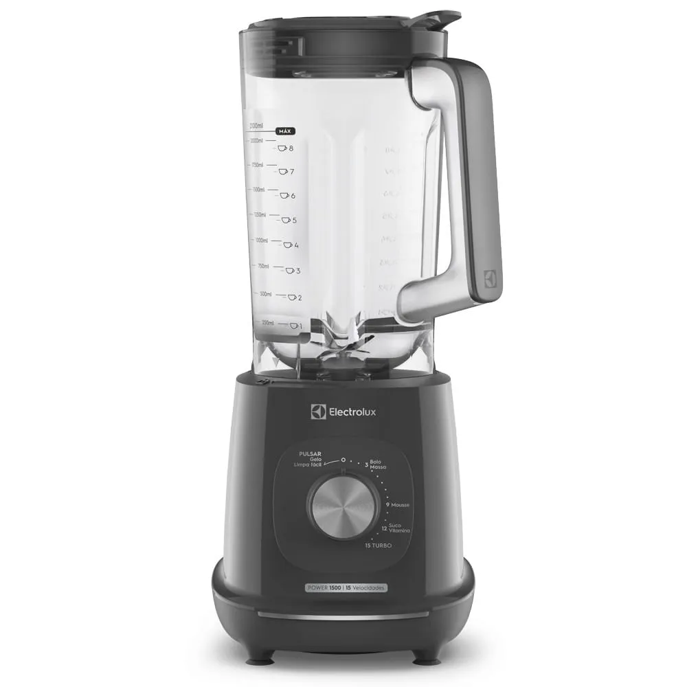 Liquidificador Electrolux 1500W 3.2L Efficient TriForce 15 Velocidades Cinza (EBL1500)