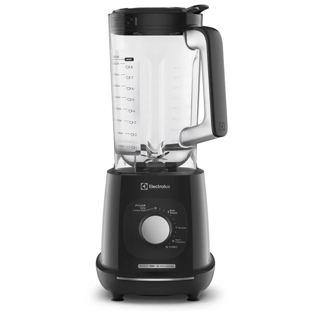 Liquidificador Electrolux 1300W 3.2L Efficient TriForce 12 Velocidades Preto (EBL1300)