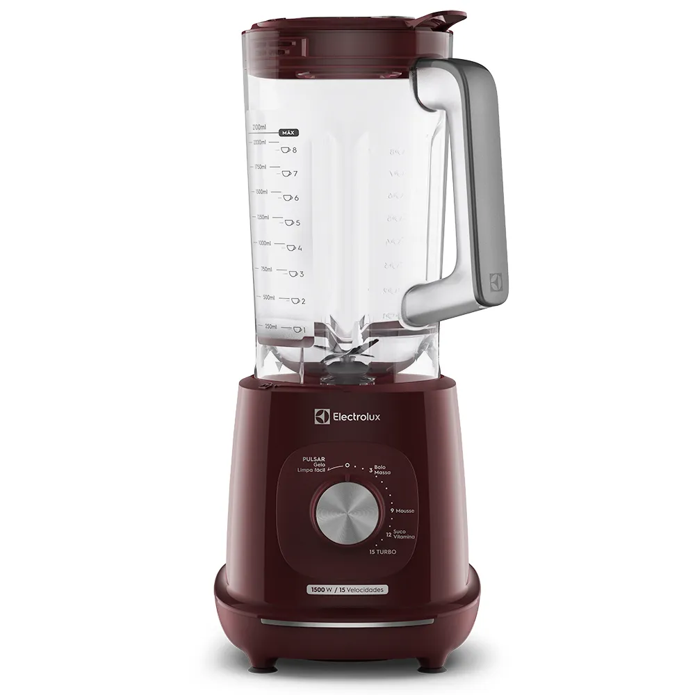 Liquidificador Electrolux 1500W 3.2L Efficient Tri Force 15 Velocidades Vermelho (EBL1510)