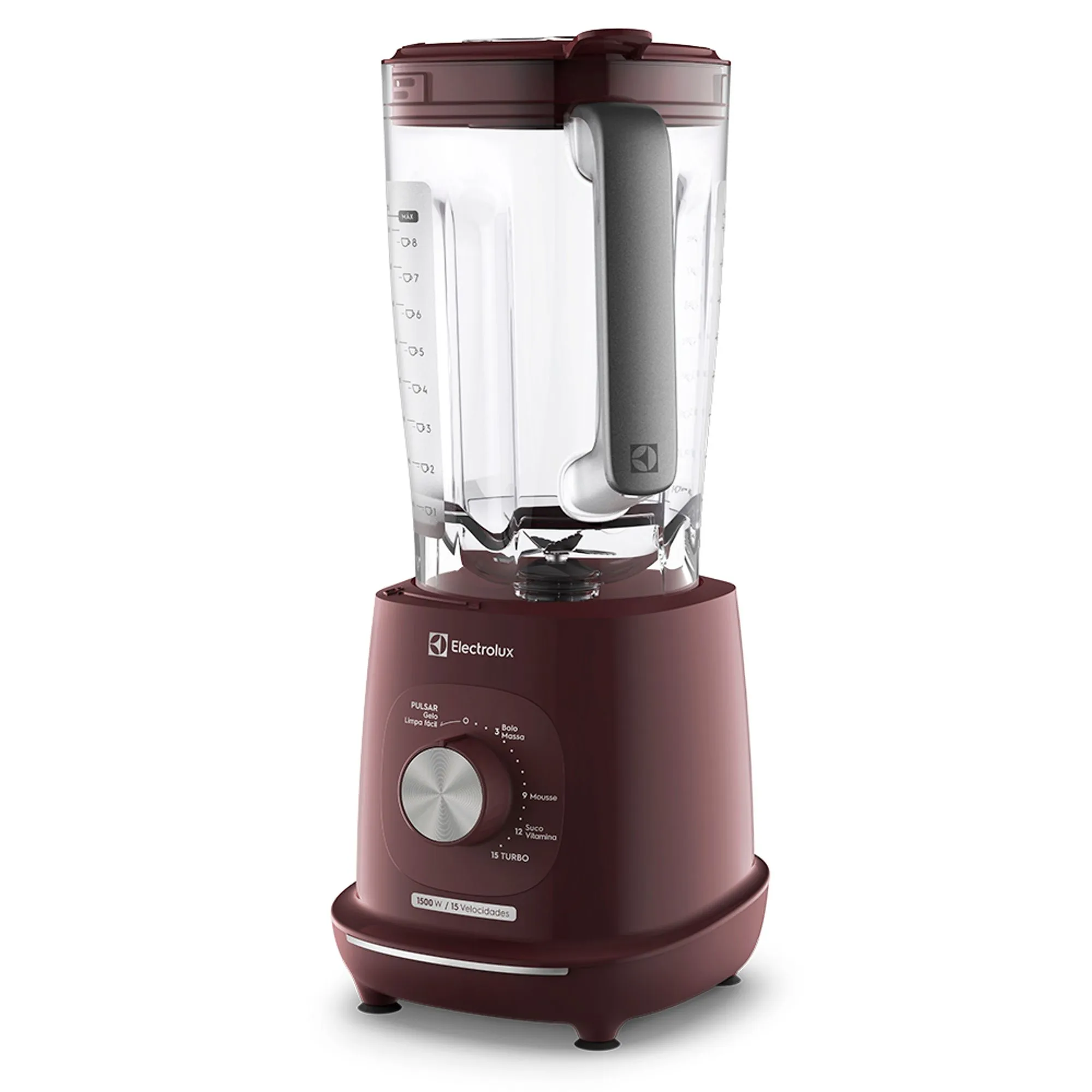 Liquidificador Electrolux 1500W 3.2L Efficient Tri Force 15 Velocidades Vermelho (EBL1510)