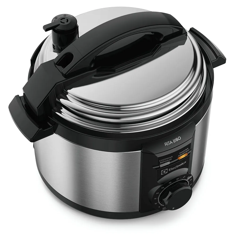 Panela de Pressão Elétrica Electrolux por Rita Lobo 3L Preta Efficient c/ Timer (PCE15)