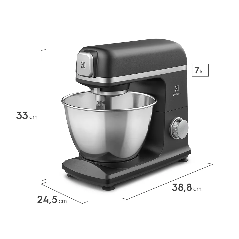 Batedeira Planetária Electrolux 800w preta Expert com Tecnologia TruFlow Power System (KMP70)