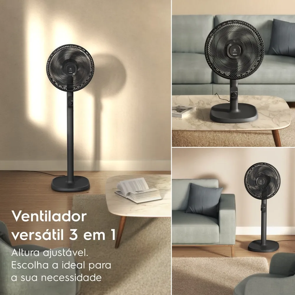 Ventilador de Coluna Electrolux 40cm 6 Pás Efficient DuoForce Air+ Cinza (EFS40)