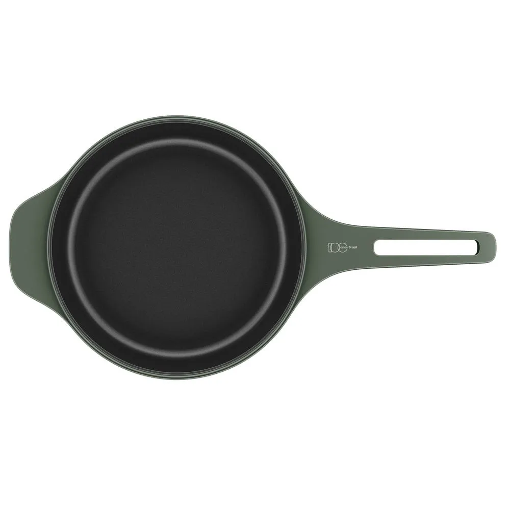 Frigideira de Ferro Fundido Esmaltado Electrolux 26cm verde Linha 100 Anos Celebre Preparos
