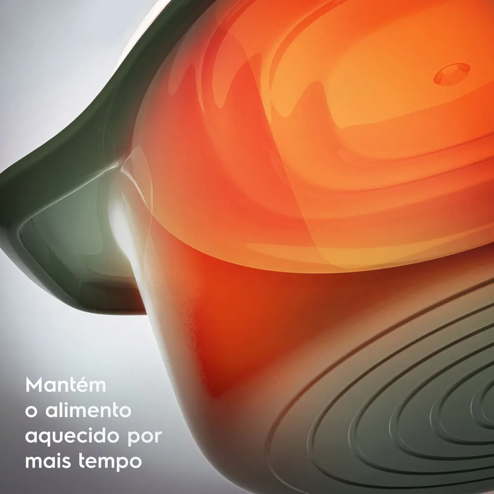 Kit Panela de Ferro Fundido Esmaltado Molheira 20cm Temperos + Panela de Ferro Fundido Esmaltado Caçarola 24cm Electrolux Verde Linha 100 Anos Celebre