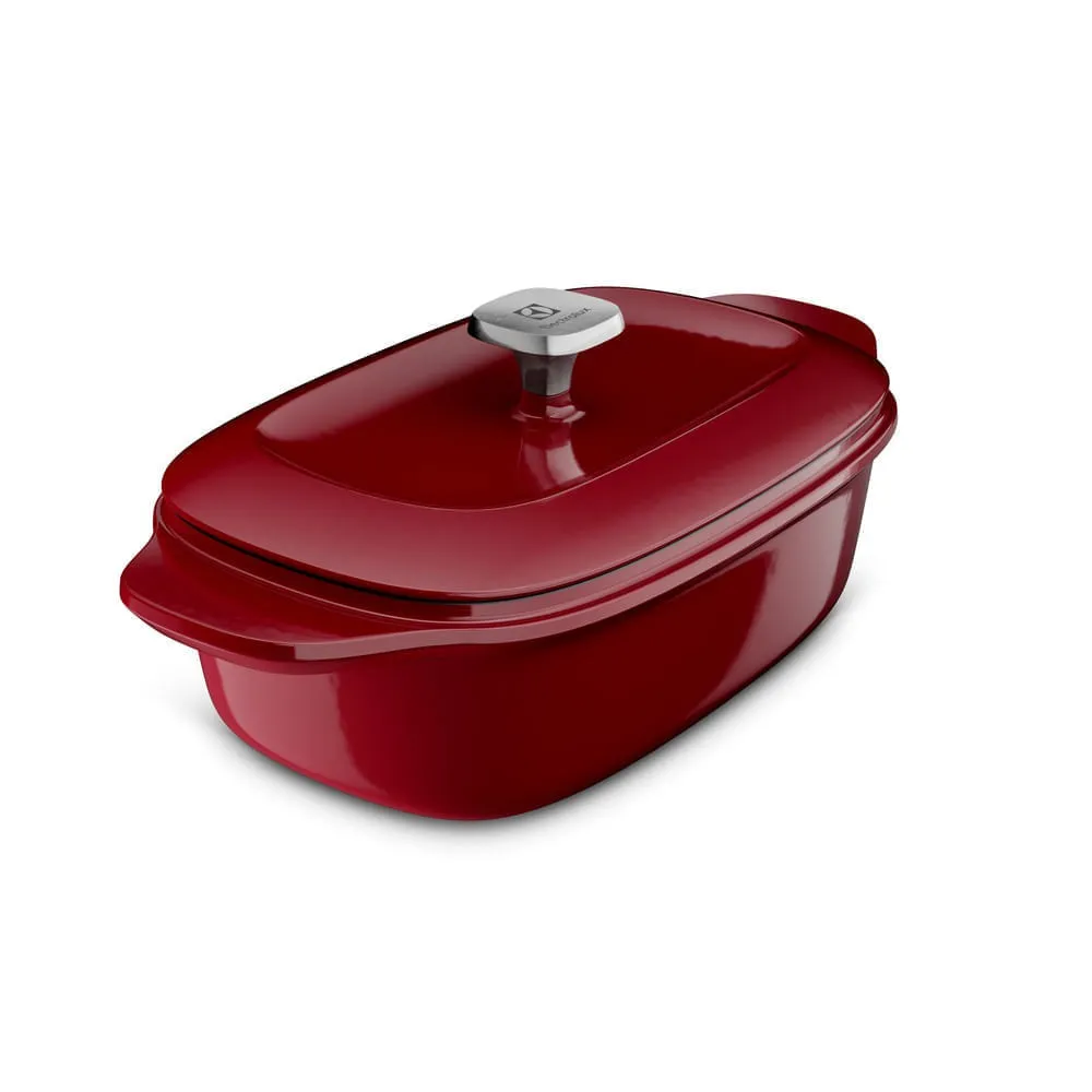 Jogo de Panelas Electrolux de Ferro Fundido Esmaltado Vermelha Expert com 3 Peças