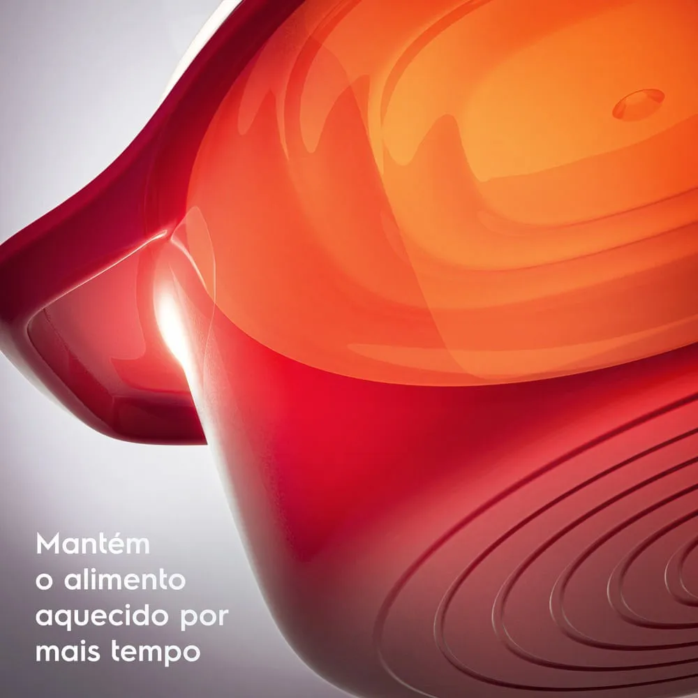 Panela de Ferro Fundido Esmaltado Oval Electrolux Expert 27cm Vermelha