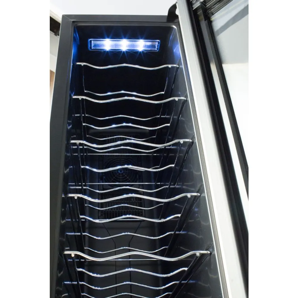 Adega de Vinho Climatizada Electrolux 12 garrafas Uma Porta Acabamento em Alumínio (ACB12)