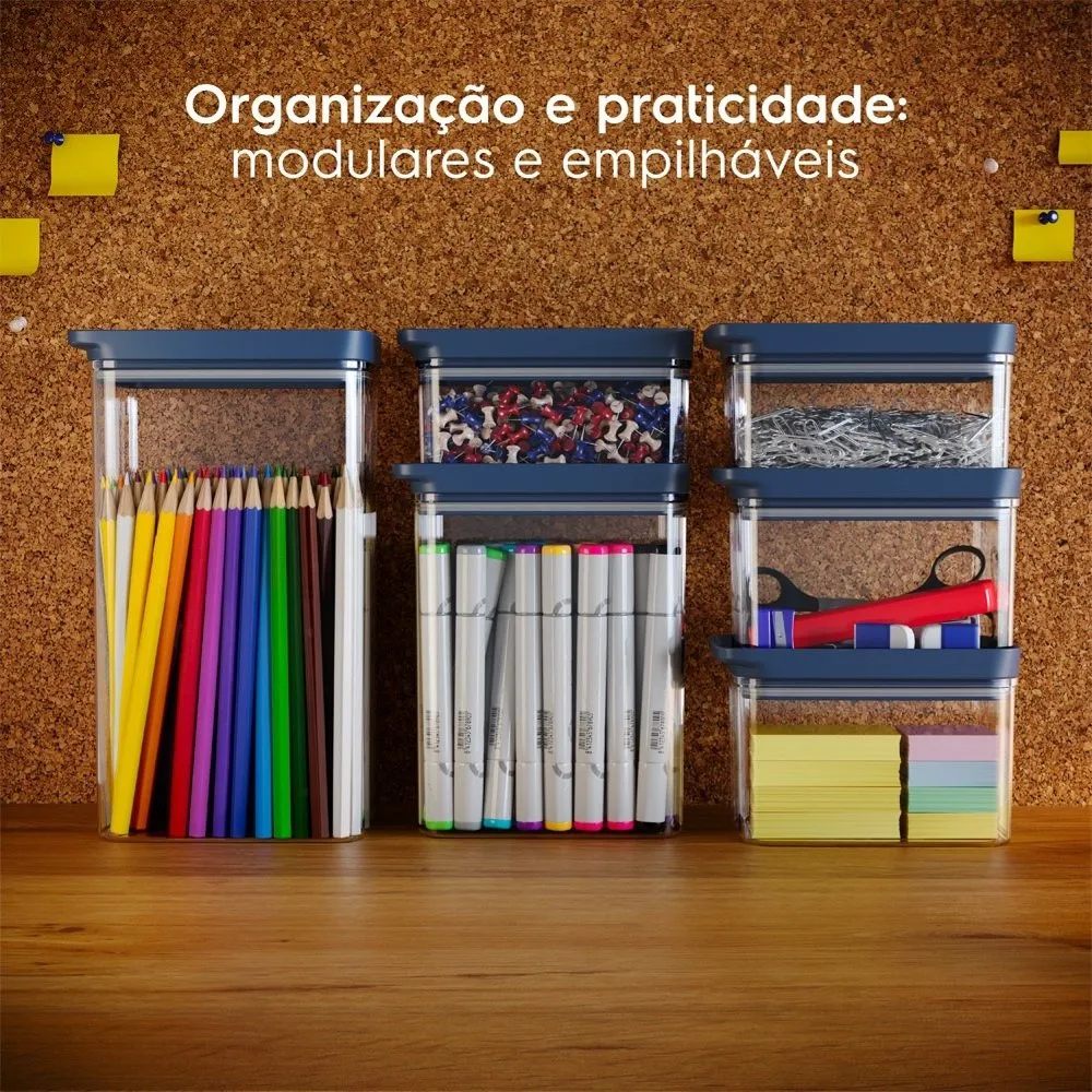 Pote Hermético Organizador Electrolux Experience Empilhável Modular 0,6L