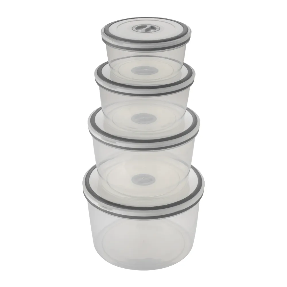 Potes Herméticos Electrolux de Plástico Branco Redondo com 4 Unidades