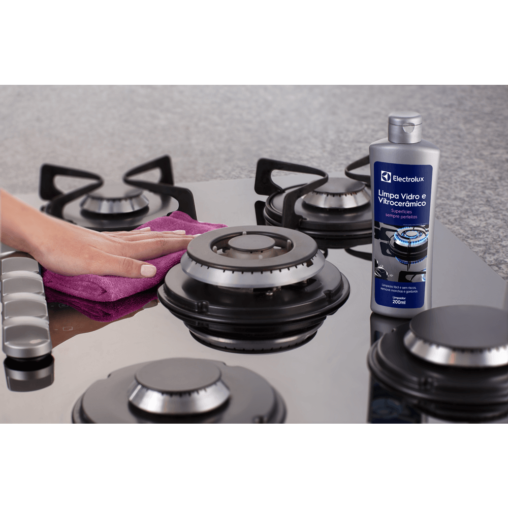 Kit Limpa Vidro e Vitrocerâmico de Indução Electrolux Remove Manchas e Gorduras 3 unidades